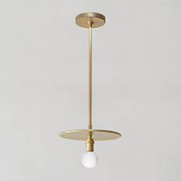 Industrial Pendant Hewn Brass